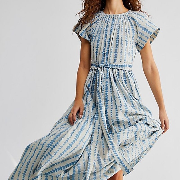 Free People Vienna Maxi Dress in Indigo Stripe from Mirth Caftans - Picture 3 of 10